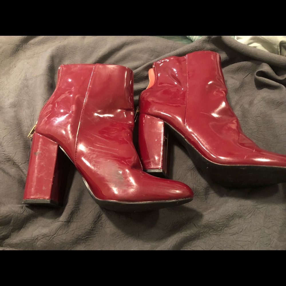 Wine colored boots